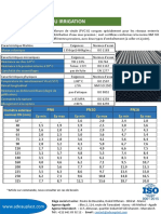 Fiche Technique Pvc-U Irrigation: PN6 PN10 PN16