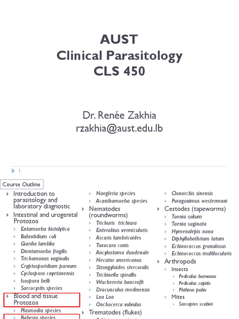 aust-clinical-parasitology-cls-450-dr-ren-e-zakhia-rzakhia-aust-edu