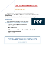 Introduction Aux Marchés Financiers: Partie 1: Les Principaux Instruments Financiers