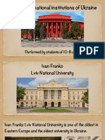 The Best Educational Institutions of Ukraine: Performed by Students of 10-B Class