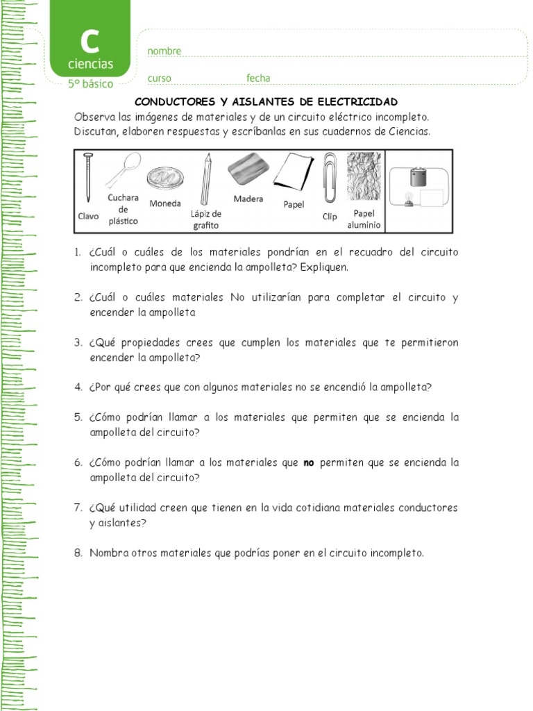 Conductores Y Aislantes de Electricidad | PDF | Informática | Tecnología