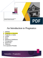 2. Pragmatics - Semantics