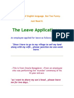The Leave Applications:: It's Murder of English Language. But Too Funny. Just Read It