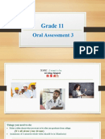 Grade 11: Oral Assessment 3