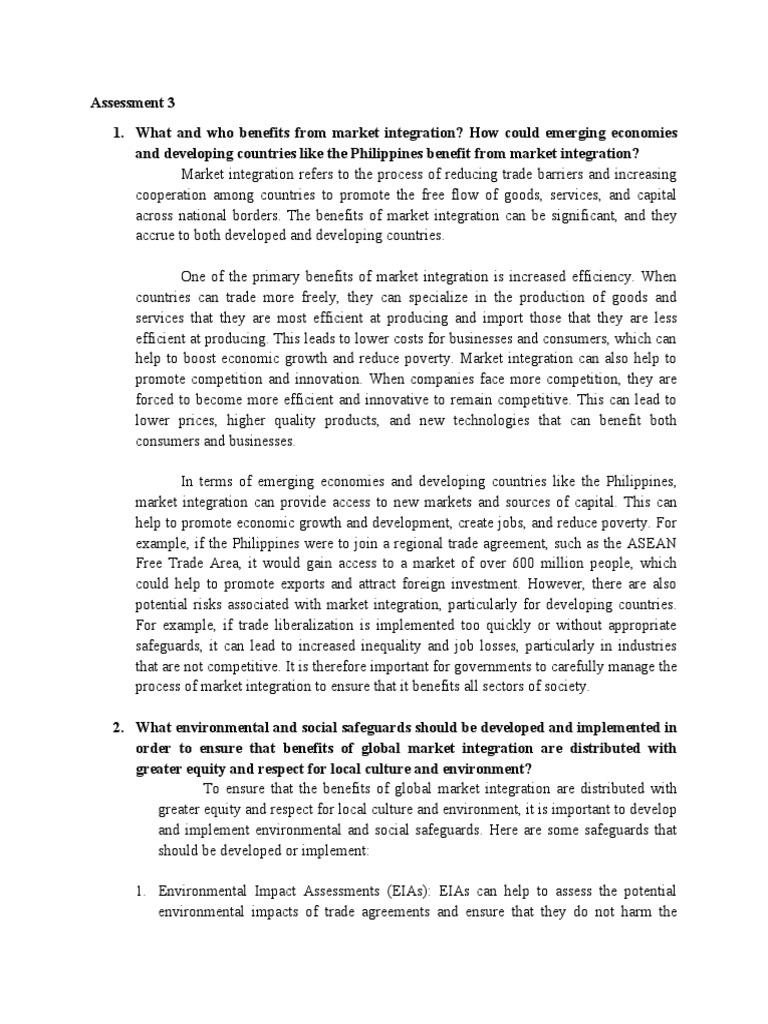 Assessment 3 download free pdf market economics free trade
