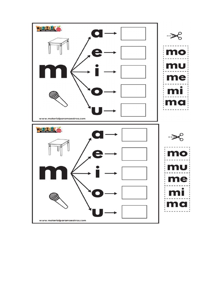 Ficha Letra M | PDF