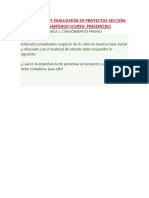 Formulación Y Evaluación de Proyectos Sección-Fep011-2 Sede Santiago (Curso: Presencial)