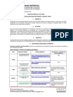 Términos de Referencia Convocatoria de Movilidad Estudiantil