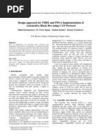 Design Approach For VHDL and FPGA Implementation of Automotive Black Box Using CAN Protocol