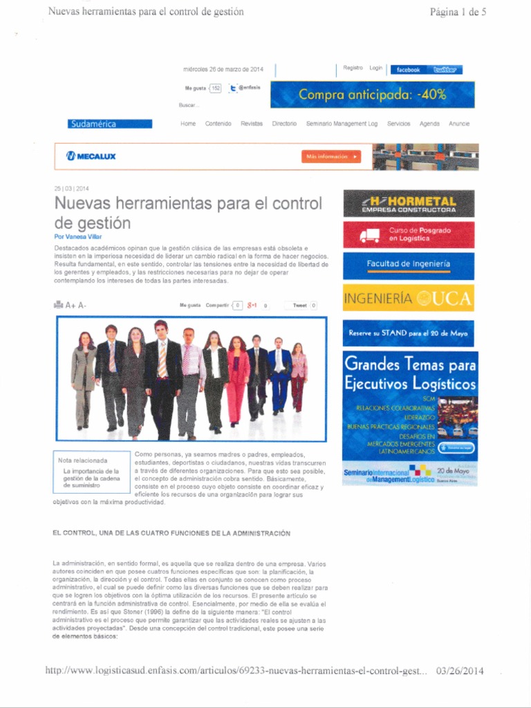 Nuevas Herramientas para El Control de Gestion | PDF | Inteligencia ...