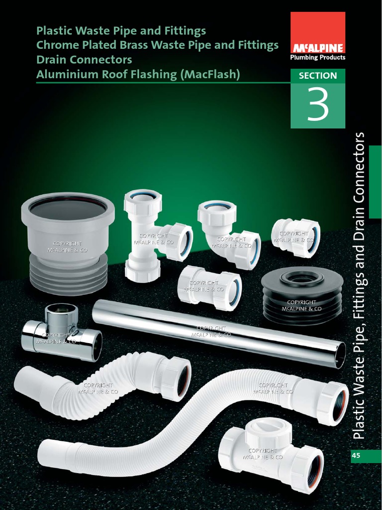 McAlpine Plastic Waste Pipe and Fittings PDF Pipe (Fluid