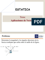 Estatica: Aplicaciones de Vectores