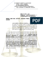 EXP: #2405 - 2021 Sumilla: Apersonamiento Y Señor Juez Del Octavo Juzgado Penal Lima - Sede Alimar