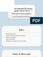 Unidad Educativa El Ateneo Segundo Año de B.G.U.: Presentación de La Materia Matemáticas