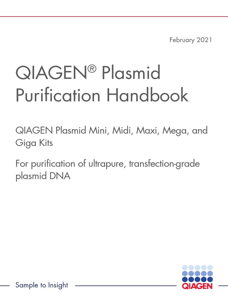 Qiagen Plasmid Purification Handbook PDF Protein Purification Gel