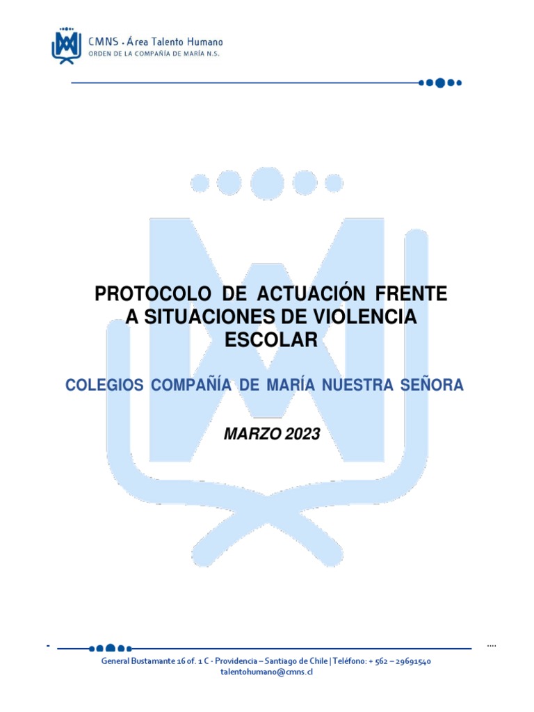 Protocolo de Violencia Escolar 2023 | PDF | Acoso cibernético | Violencia