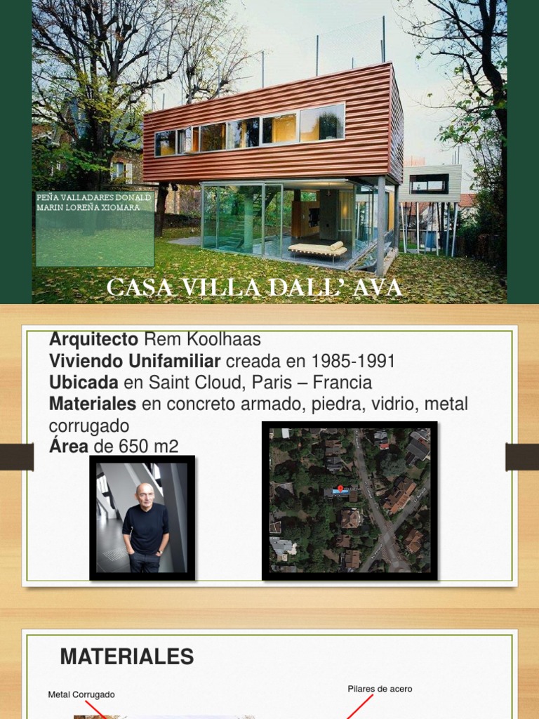 Villa Dall'Ava: Diseño y Planos | PDF