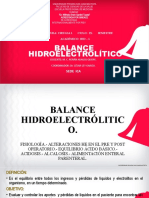Balance Hidroelectrolítico: Sede Ica