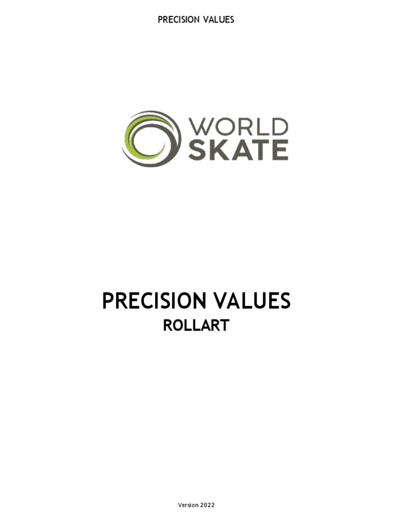 Precision Values Rollart PDF Figure Skating Skating