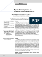 Abordagem Fi Sioterapêutica Na Incontinência Fecal: Revisãode Literatura