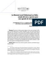 Daniel Faure - La Historia Local Poblacional en Chile. Estado Del Arte y Aportes para Una Agenda de Investigacion (Revista Revueltas 6, 2022)