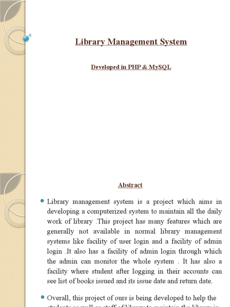 Library System for Students & Staff | PDF | Libraries | Operating System