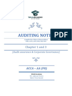 WAAN - Lecture Points - Chapter 1 & 2 - Audit Assurance and Corporate Governance
