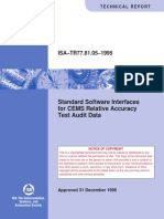 ISA-TR77.81.05-1995: Standard Software Interfaces For CEMS Relative Accuracy Test Audit Data