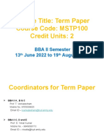 Term Paper Guide MSTP100