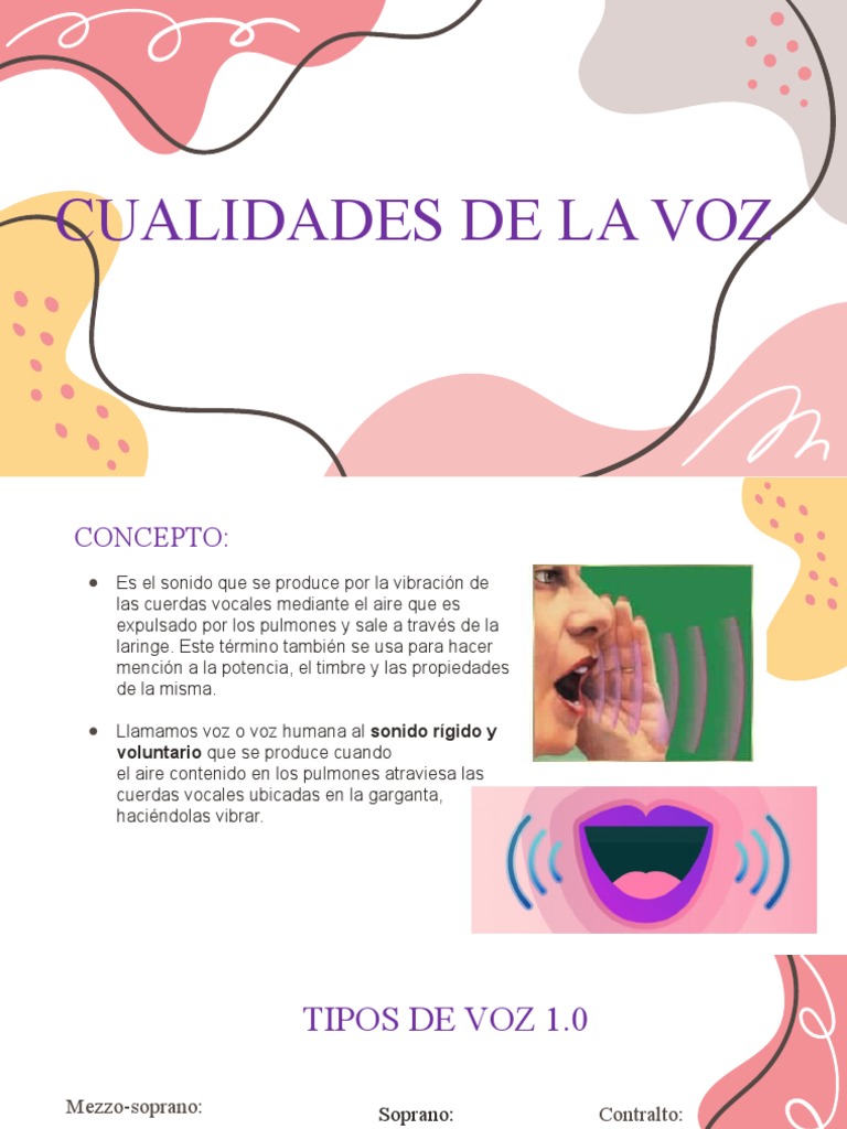 Cualidades de La Voz | PDF | Sonido | Voz humana
