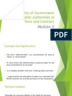Liability of Government and Public Authorities in Torts and Contract