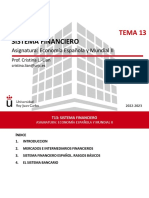 Sistema Financiero: Tema 13