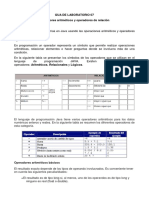 DIS111, Guía de Laboratorio 07 Operadores Aritméticos-Operadores de Relación