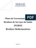 Plano de gerenciamento de resíduos medicamentosos de Jahu