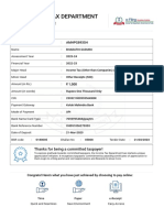 Income Tax Challan Receipt for Rs. 1000