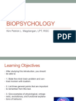 Biopsychology: Kim Patrick L. Magdangan, LPT, RGC