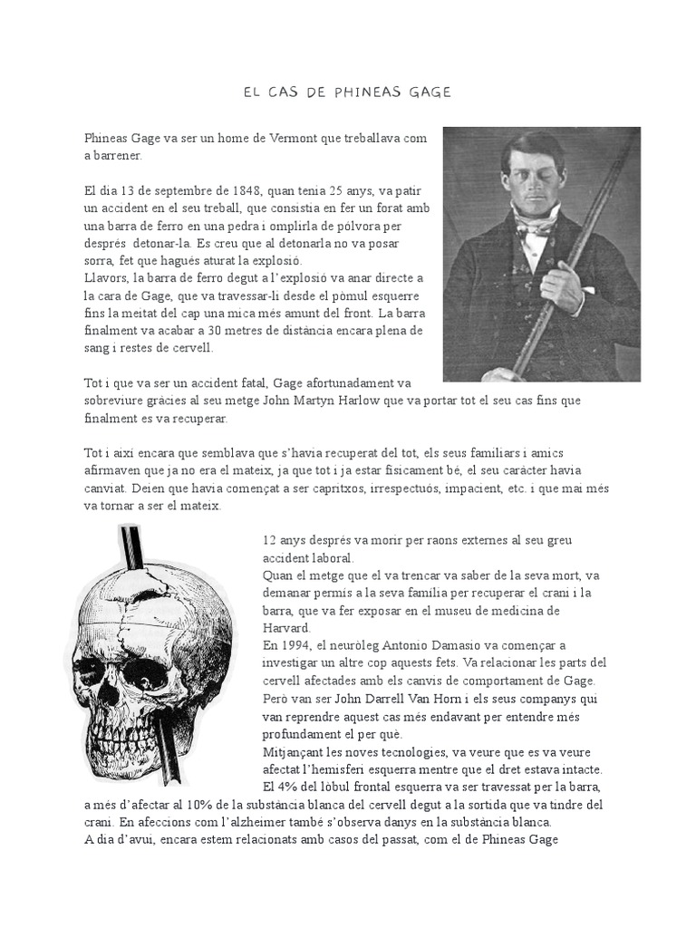 El cas de Phineas Gage | PDF