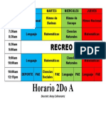 Recreo: Horario 2do A