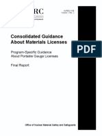 Consolidated Guidance About Materials Licenses