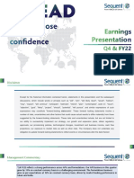 Sequent Earnings Presentation - Q4FY22 - Vfinal