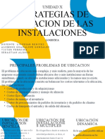 Estrategias de Ubicacion de Las Instalaciones: Unidad X