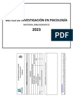 Metodología de La Investigacion Psicologica - Tomo 1