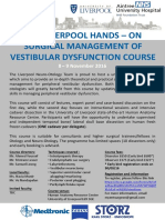 The Liverpool Hands - On Surgical Management of Vestibular Dysfunction Course