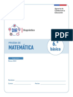 Prueba de matemática 6o básico diagnóstico