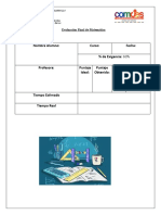 Nombre Alumno: Curso: Fecha: % de Exigencia: 60% Profesora: Puntaje Ideal: Puntaje Obtenido: Nota: Ponderación