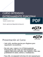 Curso Intensivo Entrenamiento Funcional: Profesor. Gastón Leandro Sauri