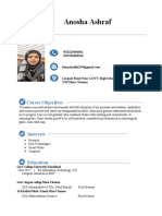 Anosha Ashraf's Career Profile