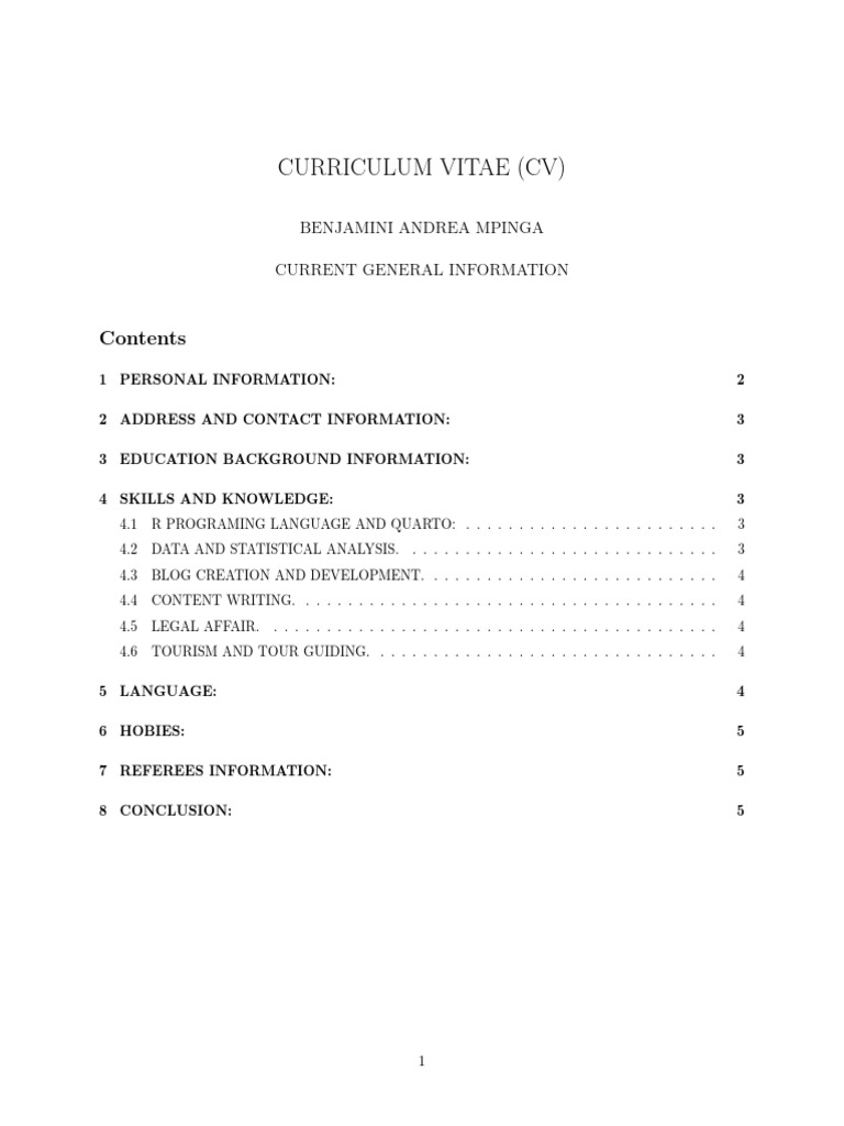 My Online Book CV | PDF | Data | Information