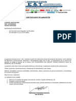 Certificado de garantía de 1 año para materiales eléctricos