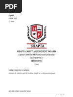 Shapta Joint Assessment Board: Paper